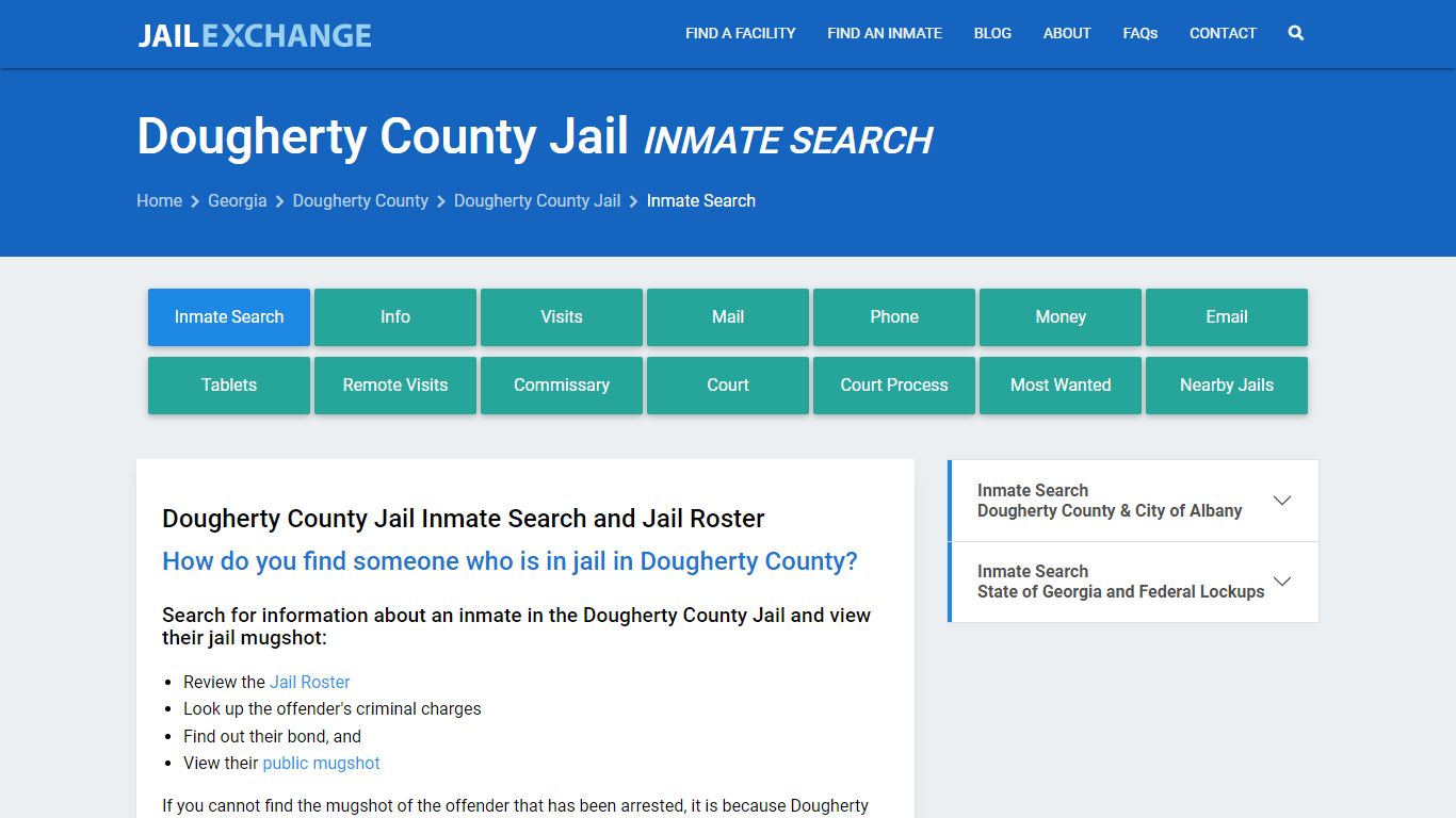 Inmate Search: Roster & Mugshots - Dougherty County Jail, GA